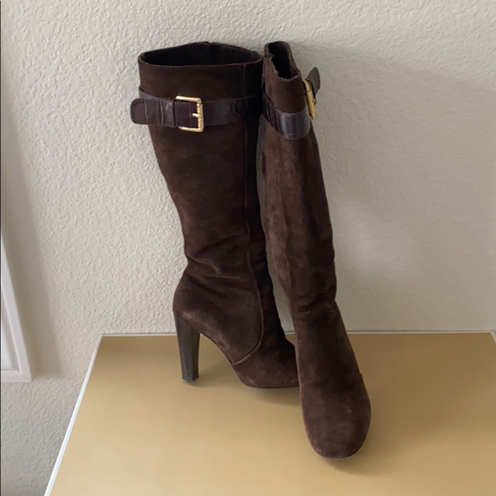 MK calf brown boots